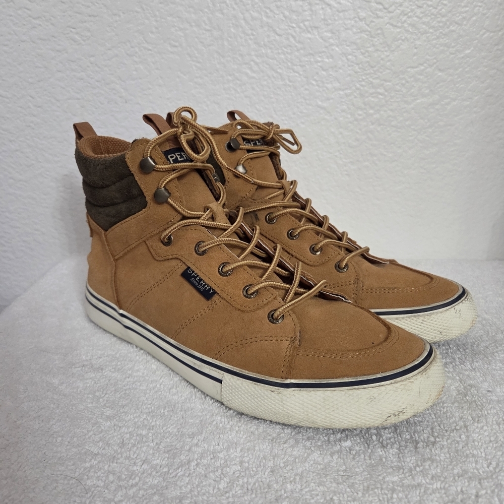 Sperry Men's Striper Storm Hiker Sneaker Boots Size 8 Tan